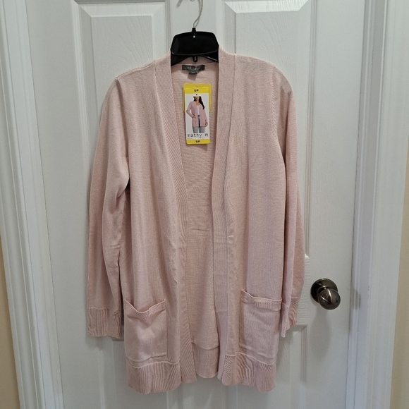 Matty M Pink Open Cardigan Women's Small Lightweight Knit Sweater NWT - Picture 12 of 14